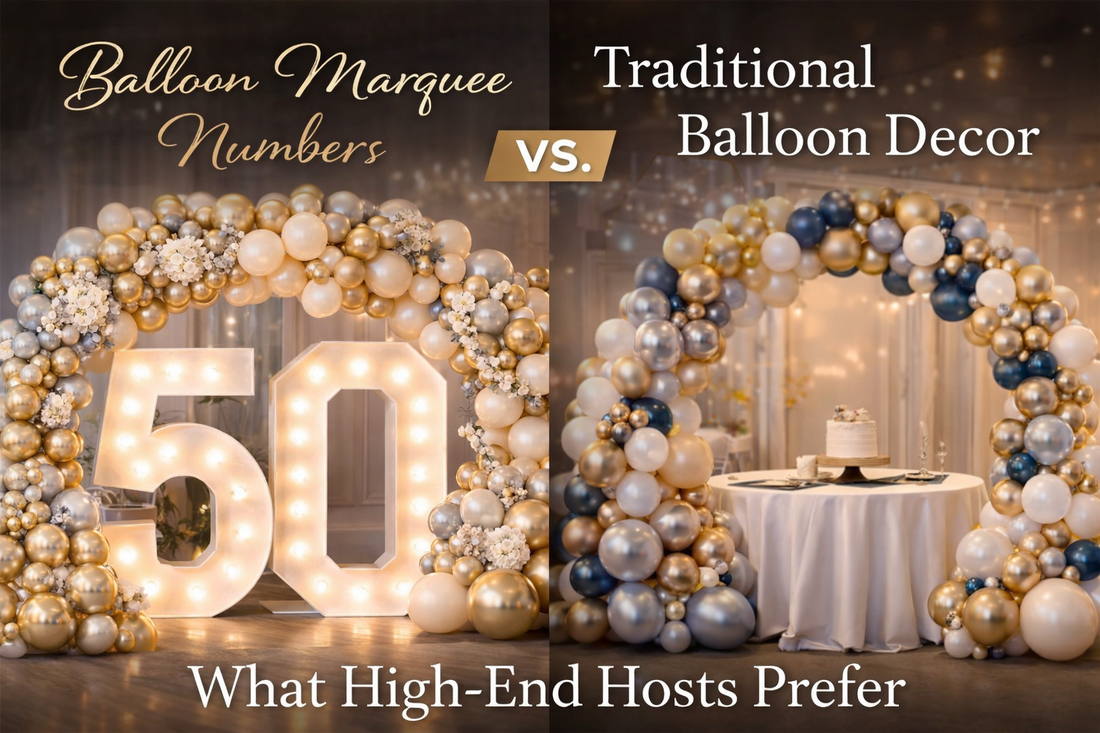 Balloon Marquee Numbers vs. Traditional Balloon Decor: What High-End Hosts Prefer